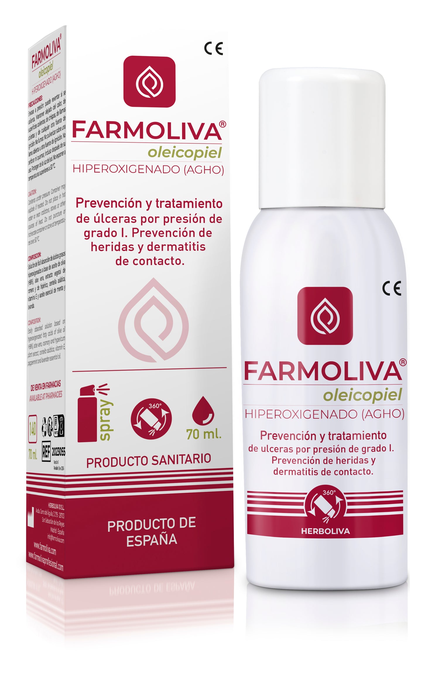 Aceite hiperoxigenado para úlceras con AOVE Farmoliva Oleicopiel