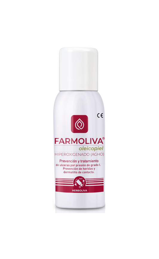 Aceite hiperoxigenado para úlceras con AOVE Farmoliva Oleicopiel